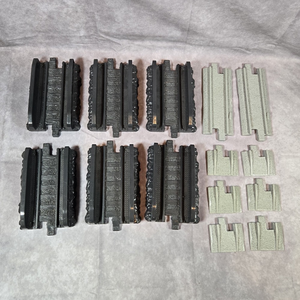 GeoTrax Bridge Overpass Dark Gray Straights Lot Of 14